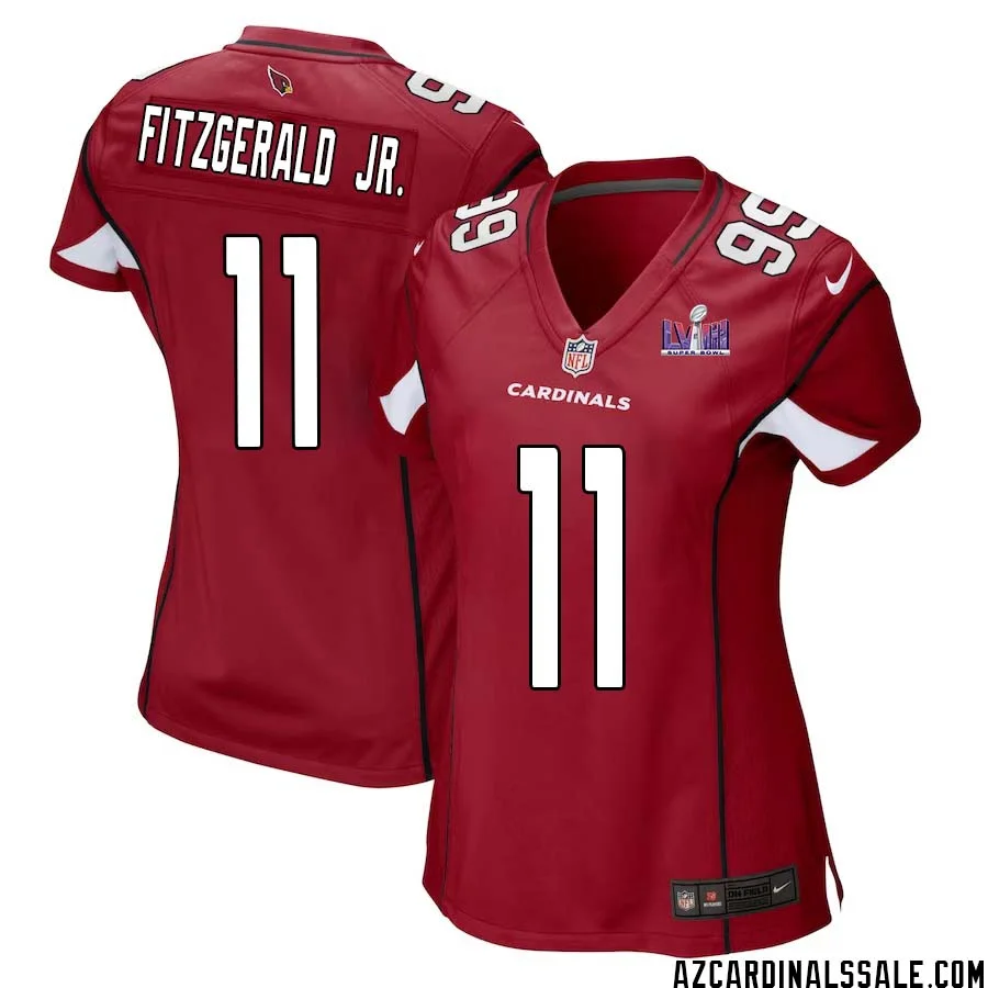 Larry Fitzgerald Jr. No 11 Arizona Cardinals Super Bowl LVIII Home Game Jersey Cardinal for Women 1