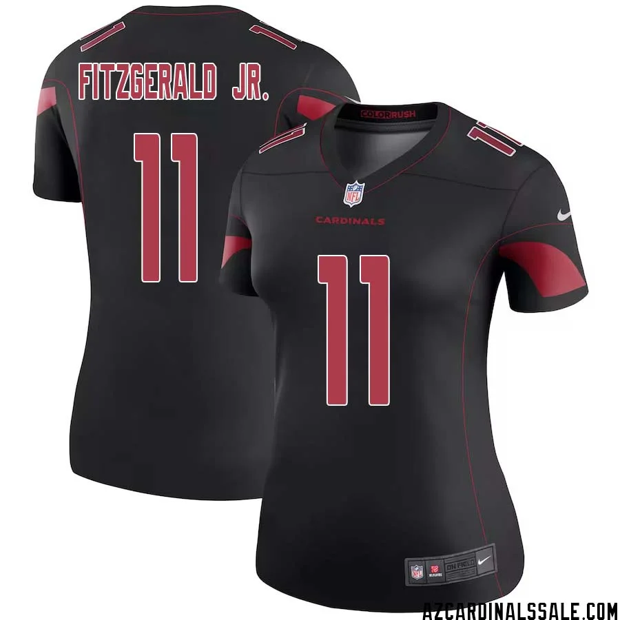 Larry Fitzgerald Jr. No 11 Women Black Arizona Cardinals Color Rush Vapor Limited Jersey