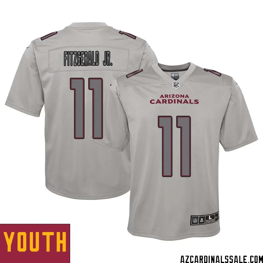 Larry Fitzgerald Jr. No 11 Youth Arizona Cardinals Gray Atmosphere Fashion Game Jersey 1