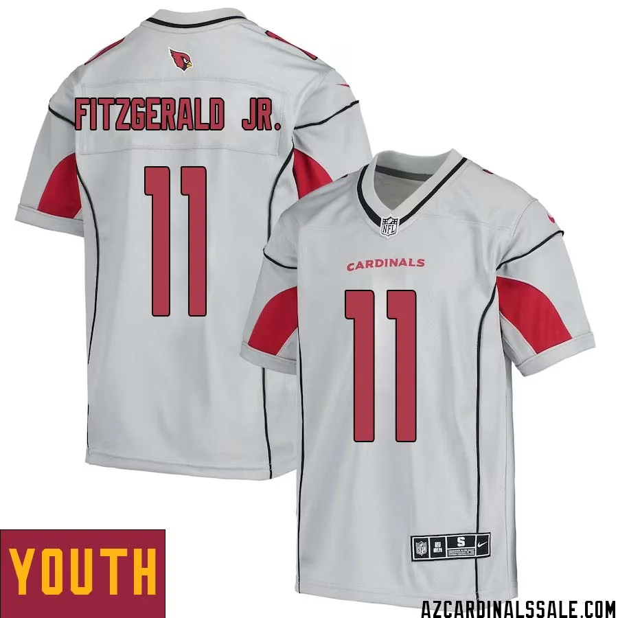 Larry Fitzgerald Jr. No 11 Youth Silver Arizona Cardinals Inverted Legend Jersey 1