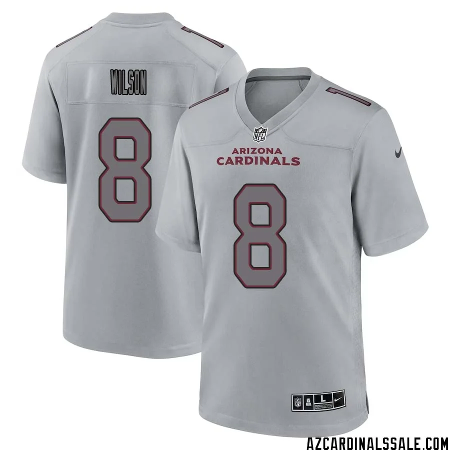 Larry Wilson No 8 Men Arizona Cardinals Gray Atmosphere Fashion Game Jersey 1