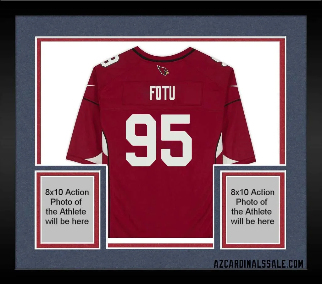 Leki Fotu No 95 Arizona Cardinals Autographed Red Game Jersey