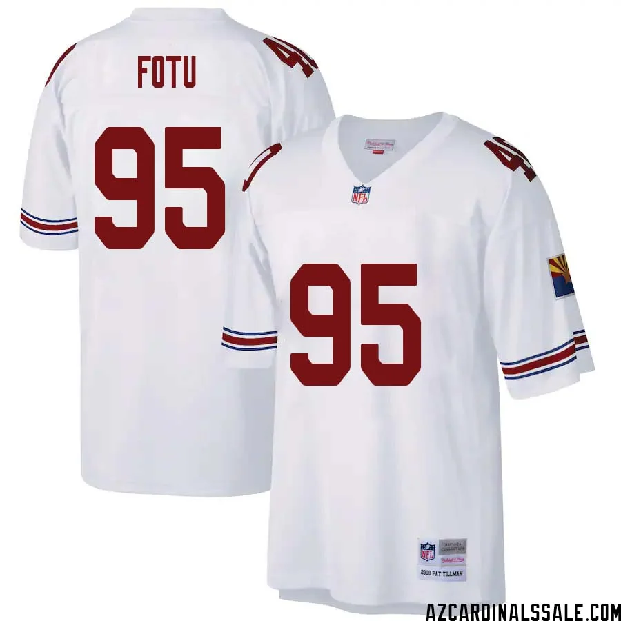 Leki Fotu No 95 Arizona Cardinals Mitchell Ness Big Tall 2000 Retired Player Replica Jersey White 1