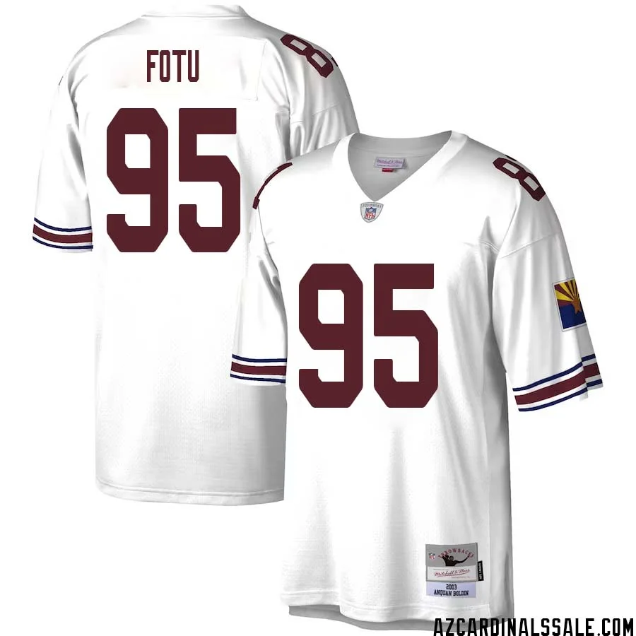 Leki Fotu No 95 Men Mitchell Ness White Arizona Cardinals Legacy Replica Jersey 1
