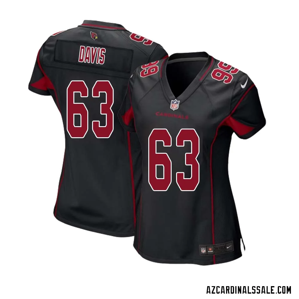 Leonard Davis No 63 Arizona Cardinals Alternate Game Jersey Cardinal for Women 1