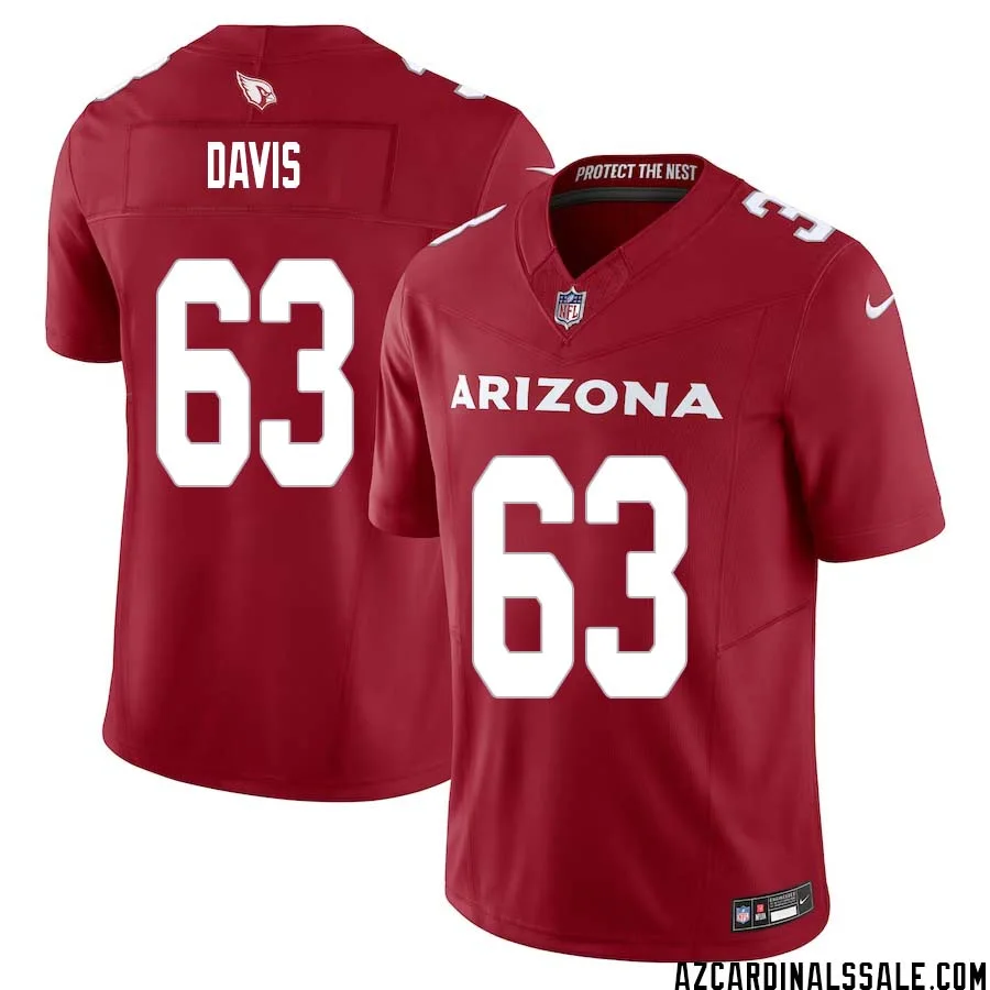 Leonard Davis No 63 Arizona Cardinals Vapor F.U.S.E. Limited Jersey Red