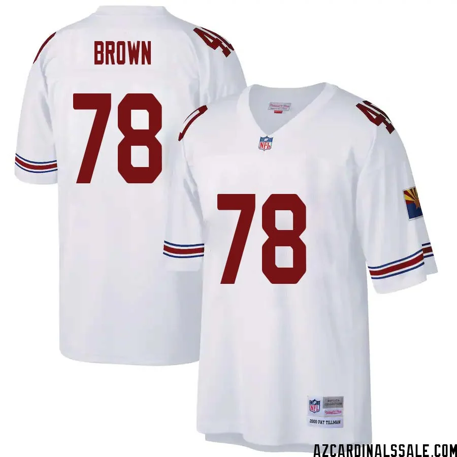 Levi Brown No 78 Arizona Cardinals Mitchell Ness Big Tall 2000 Retired Player Replica Jersey White