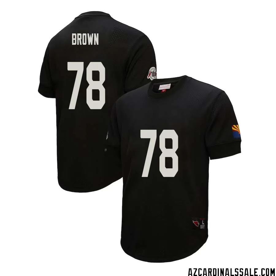 Levi Brown No 78 Arizona Cardinals Mitchell Ness Retired Player Name Number Mesh Top Black