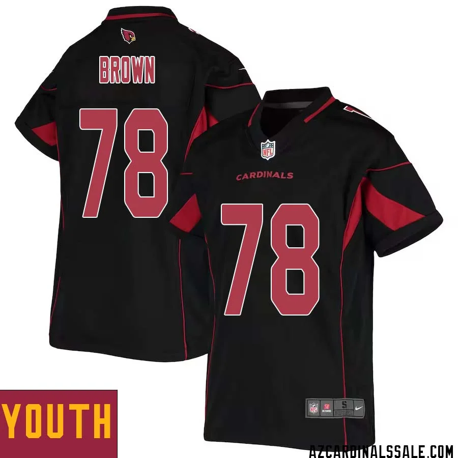 Levi Brown No 78 Youth Black Arizona Cardinals Color Rush Vapor Limited Jersey 1