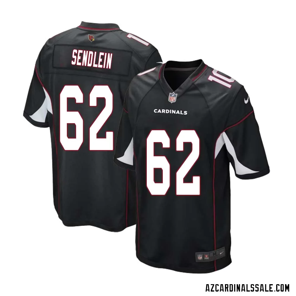 Lyle Sendlein No 62 Arizona Cardinals Black Alternate Game Jersey Cardinal for Men