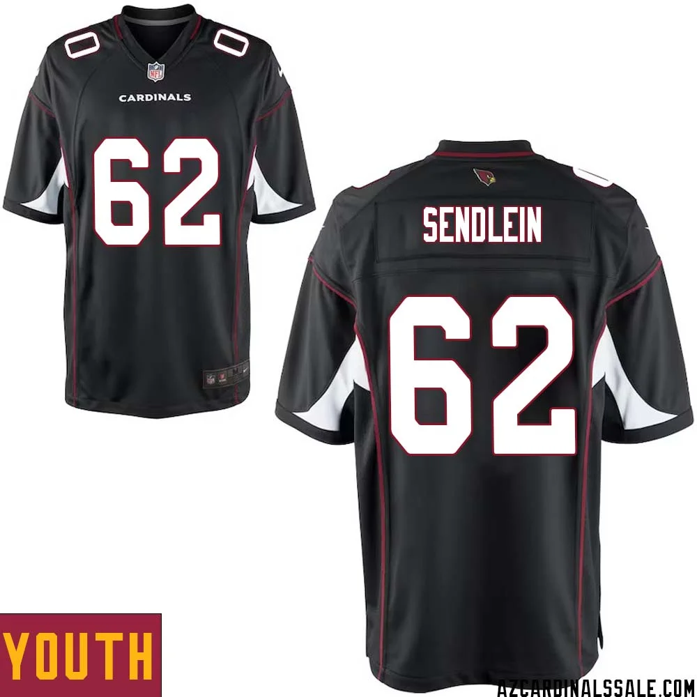 Lyle Sendlein No 62 Arizona Cardinals Black Alternate Game Jersey Cardinal for Youth