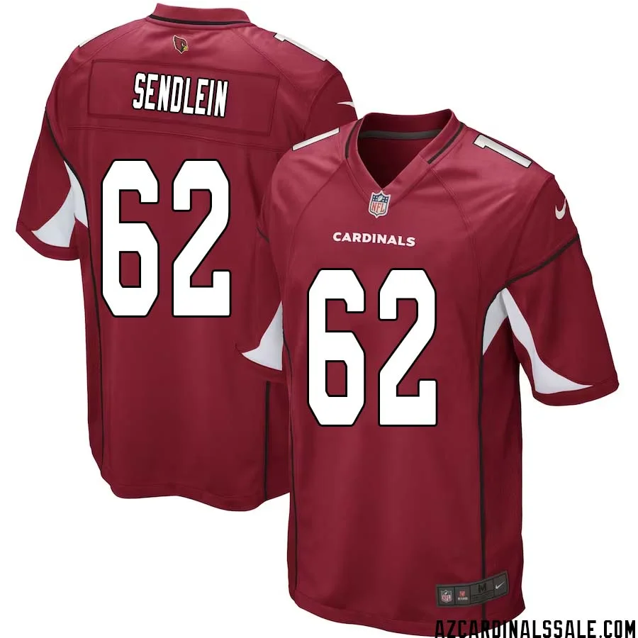Lyle Sendlein No 62 Arizona Cardinals Home Game Jersey Cardinal for Men
