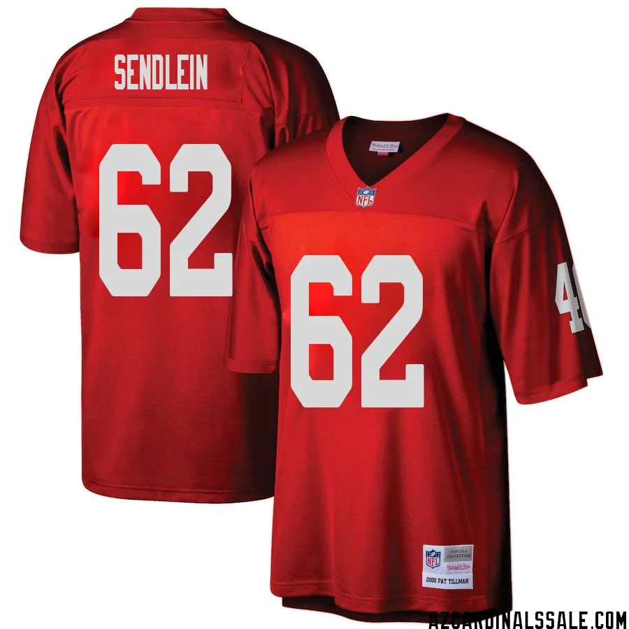 Lyle Sendlein No 62 Arizona Cardinals Mitchell Ness Big Tall 2000 Retired Player Replica Jersey Red