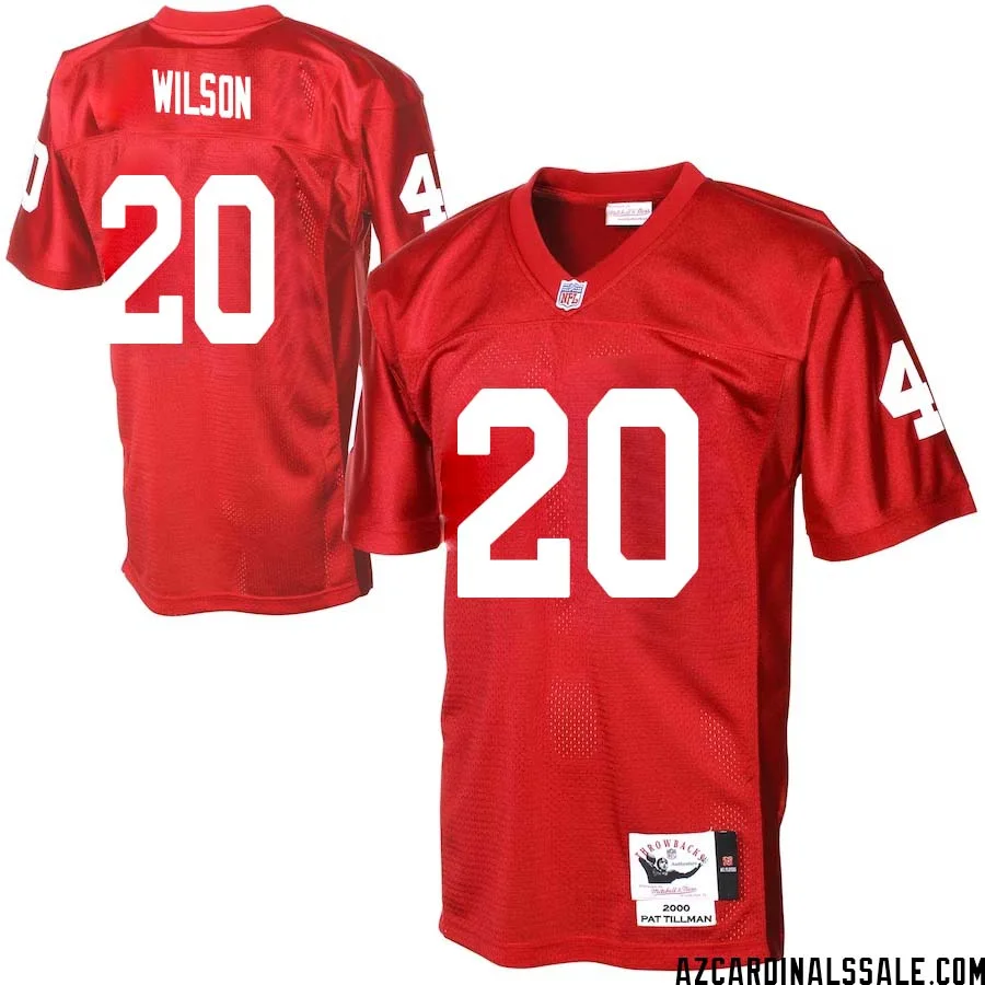 Marco Wilson No 20 Men Arizona Cardinals Mitchell Ness Cardinal Authentic Throwback Jersey 1