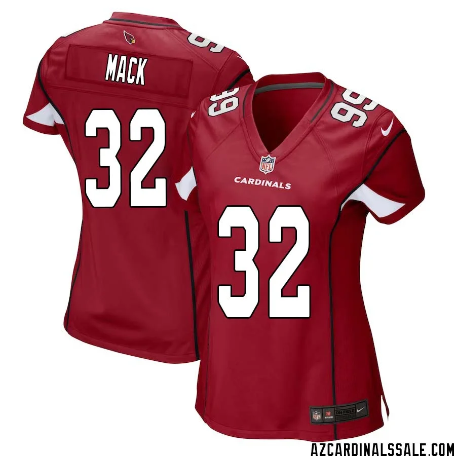 Marlon Mack No 32 Arizona Cardinals Home Game Jersey Cardinal for Women