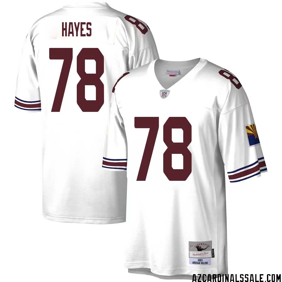 Marquis Hayes No 78 Men Mitchell Ness White Arizona Cardinals Legacy Replica Jersey