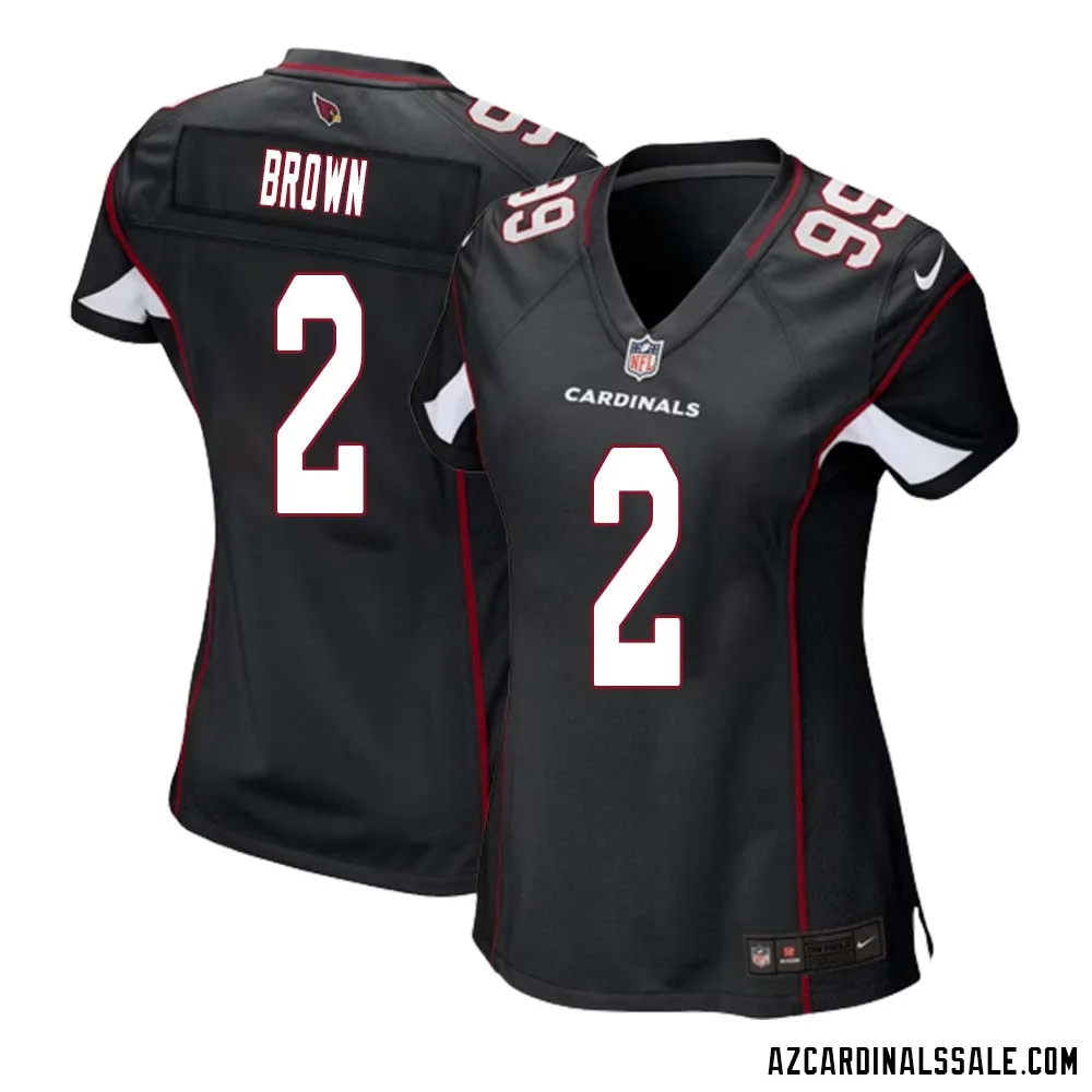 Marquise Brown No 2 Arizona Cardinals Black Alternate Game Jersey Cardinal for Women 1