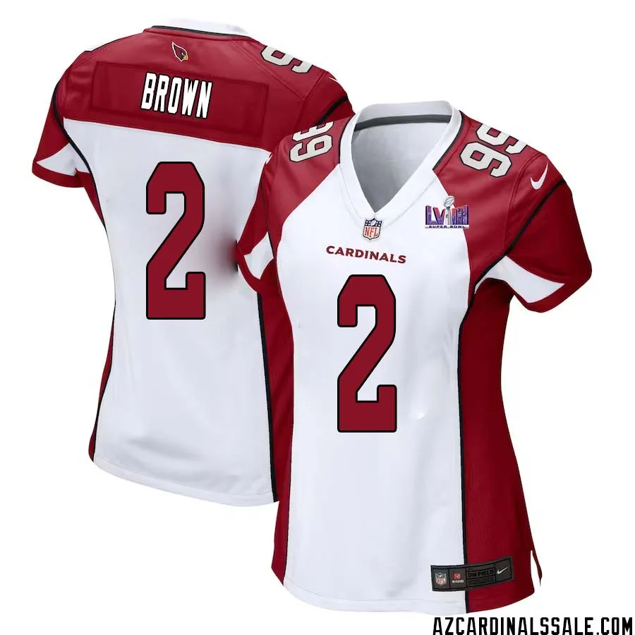 Marquise Brown No 2 Arizona Cardinals Super Bowl LVIII Away Game Jersey Cardinal for Women