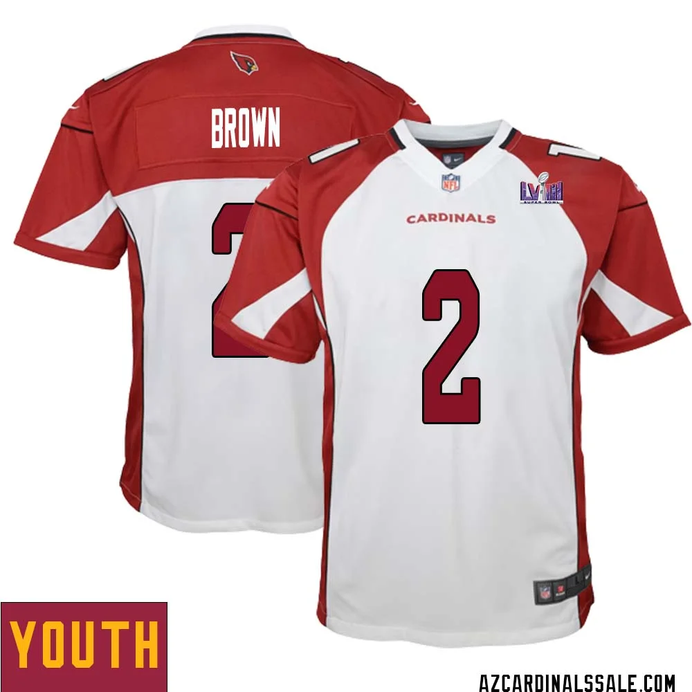 Marquise Brown No 2 Arizona Cardinals Super Bowl LVIII Away Game Jersey Cardinal for Youth
