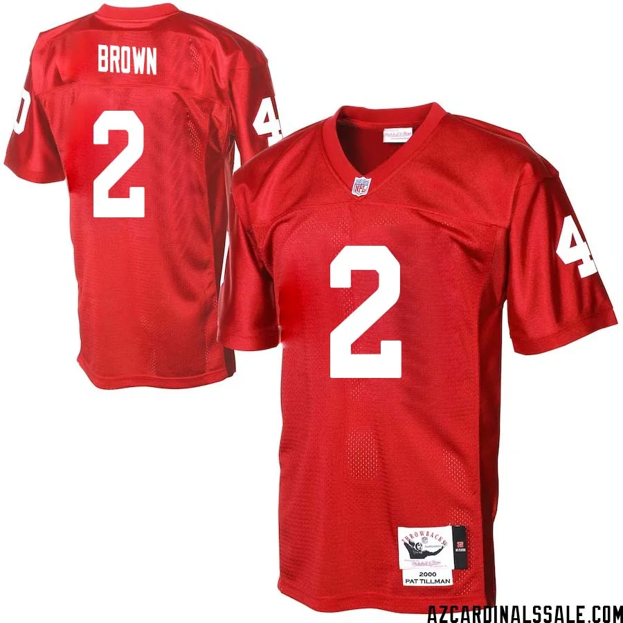 Marquise Brown No 2 Men Arizona Cardinals Mitchell Ness Cardinal Authentic Throwback Jersey