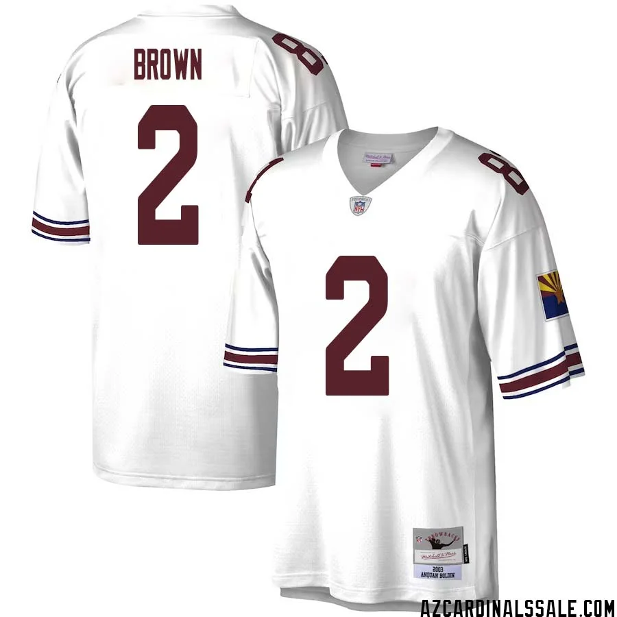 Marquise Brown No 2 Men Mitchell Ness White Arizona Cardinals Legacy Replica Jersey 1
