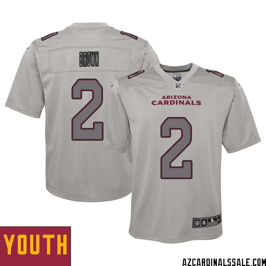 Marquise Brown No 2 Youth Arizona Cardinals Gray Atmosphere Fashion Game Jersey 1