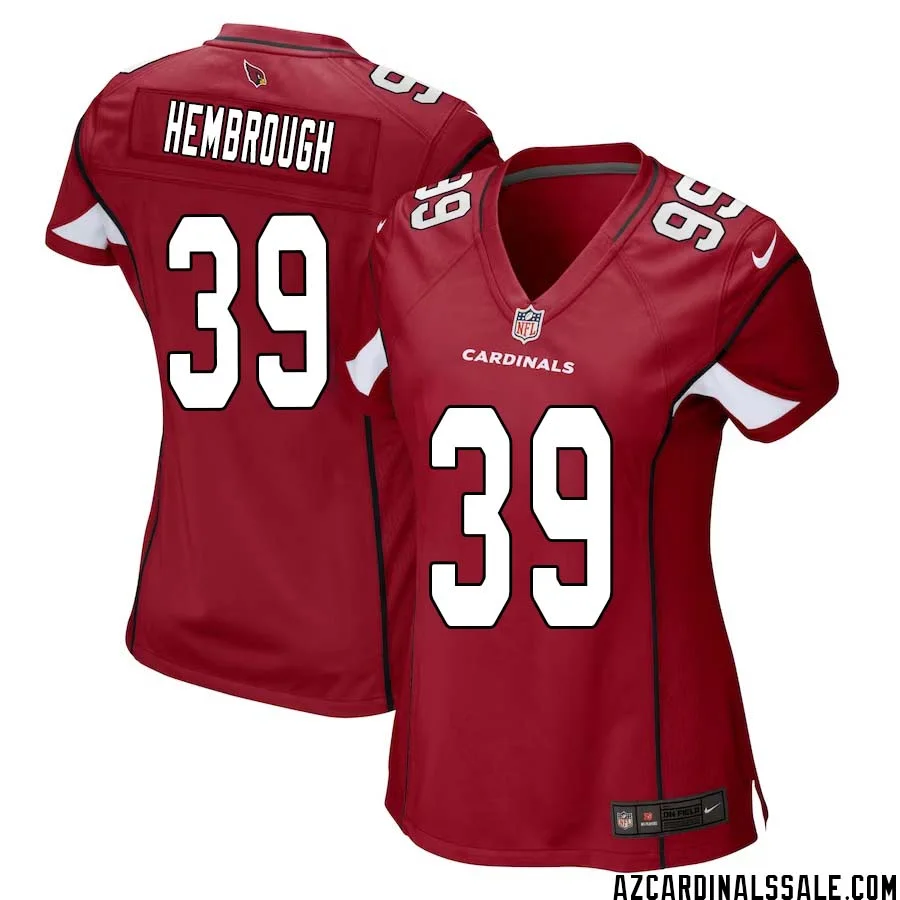 Matt Hembrough No 39 Arizona Cardinals Home Game Jersey Cardinal for Women 1