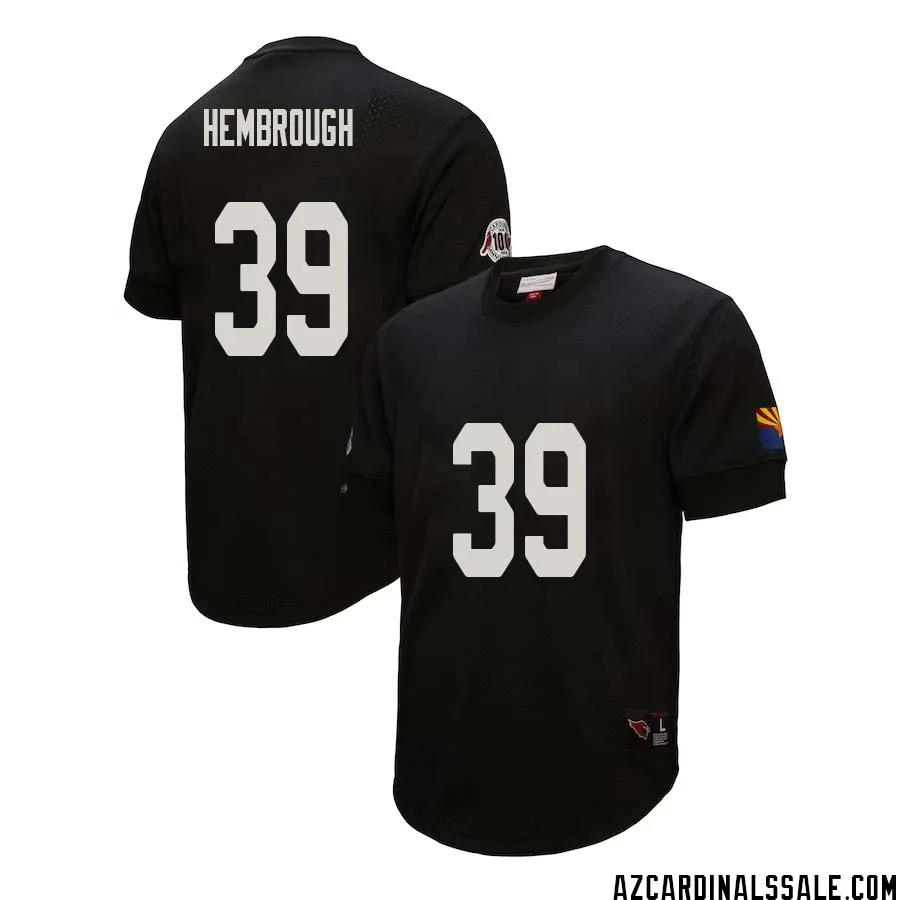 Matt Hembrough No 39 Arizona Cardinals Mitchell Ness Retired Player Name Number Mesh Top Black 1
