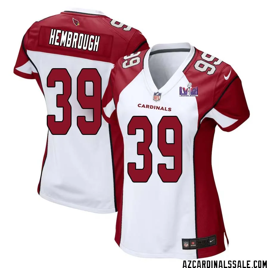 Matt Hembrough No 39 Arizona Cardinals Super Bowl LVIII Away Game Jersey Cardinal for Women 1
