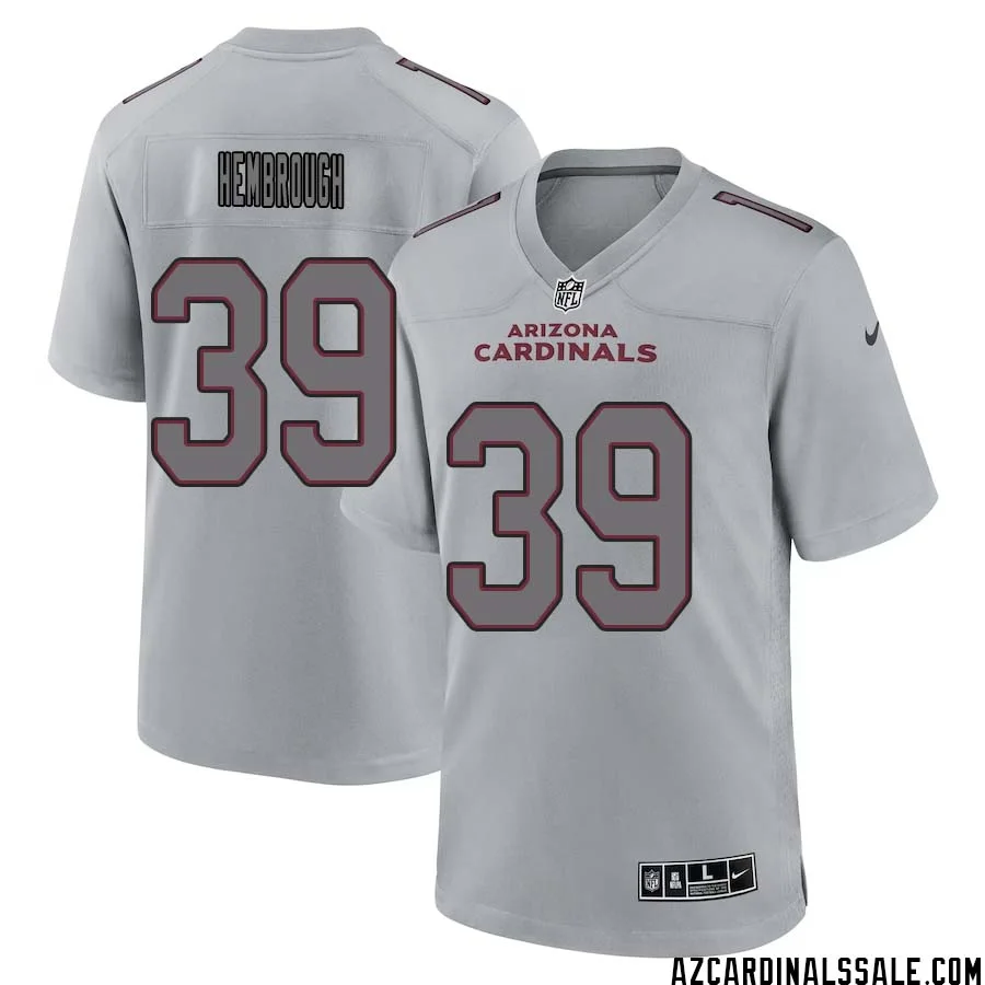 Matt Hembrough No 39 Men Arizona Cardinals Gray Atmosphere Fashion Game Jersey 1