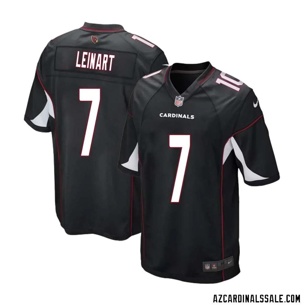 Matt Leinart No 7 Arizona Cardinals Black Alternate Game Jersey Cardinal for Men