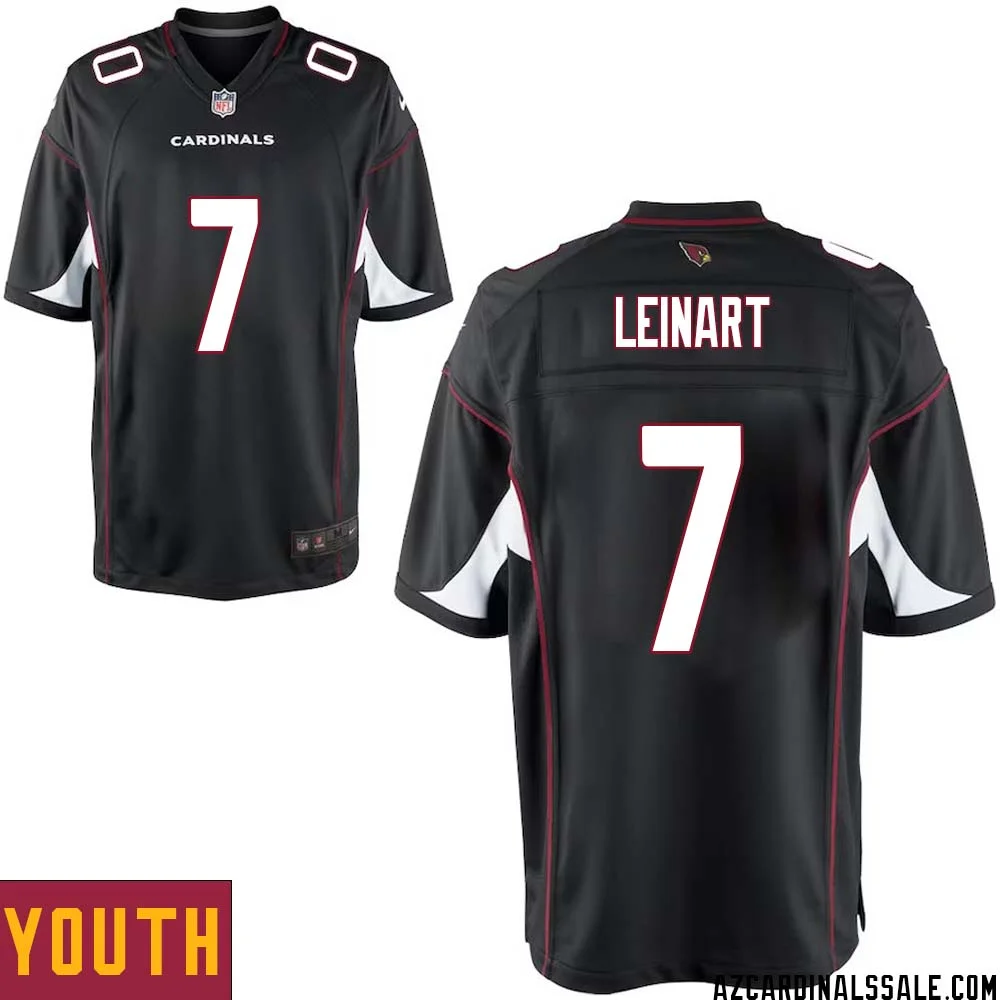 Matt Leinart No 7 Arizona Cardinals Black Alternate Game Jersey Cardinal for Youth