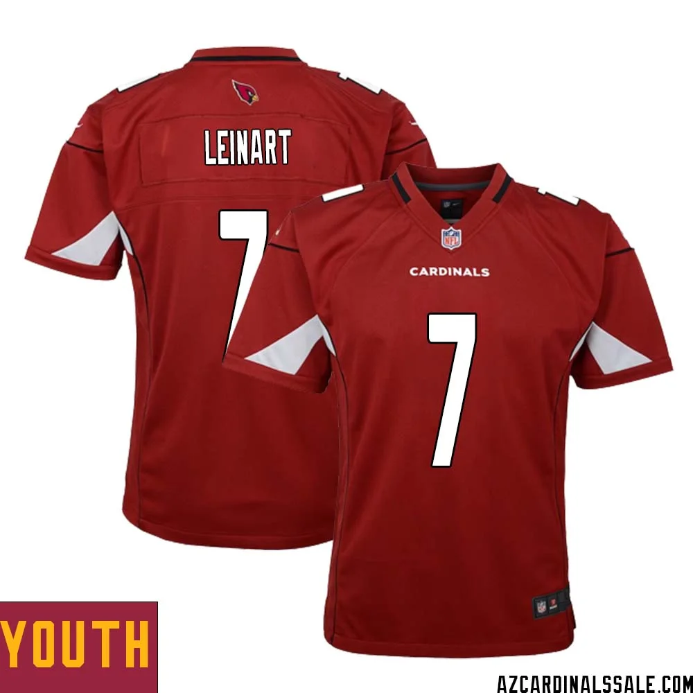 Matt Leinart No 7 Arizona Cardinals Home Game Jersey Cardinal for Youth 1