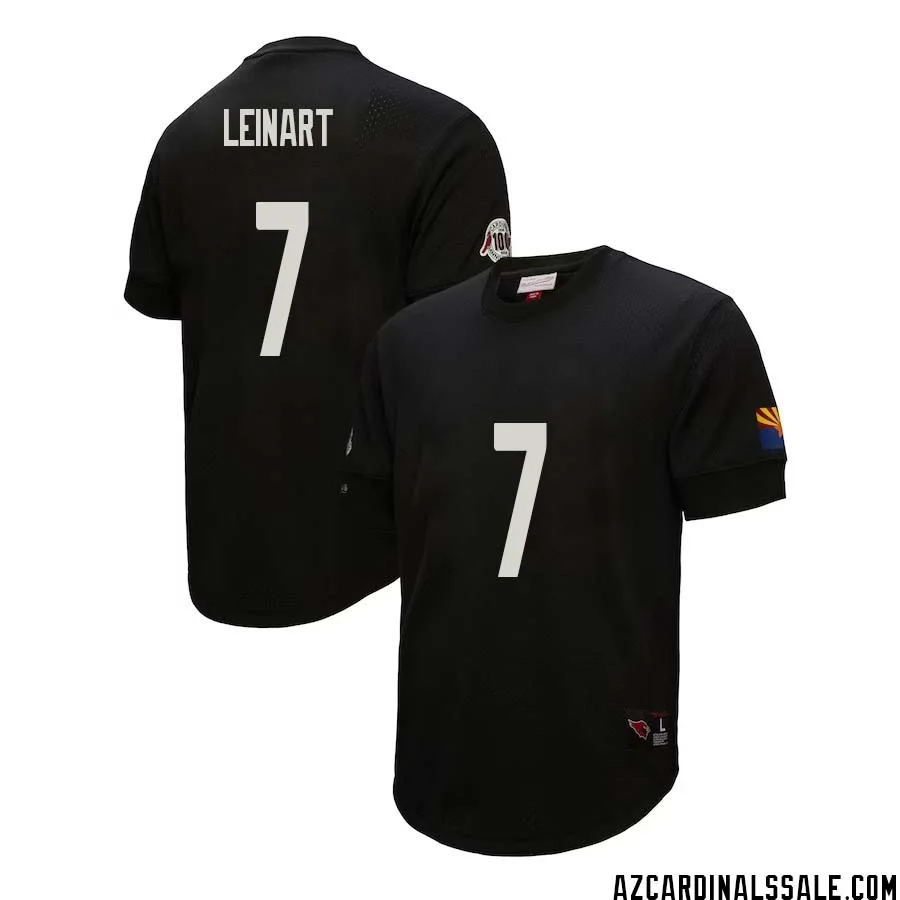 Matt Leinart No 7 Arizona Cardinals Mitchell Ness Retired Player Name Number Mesh Top Black