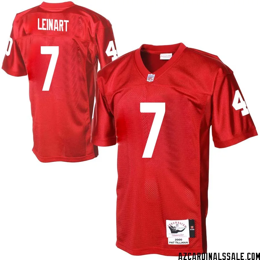 Matt Leinart No 7 Men Arizona Cardinals Mitchell Ness Cardinal Authentic Throwback Jersey 1