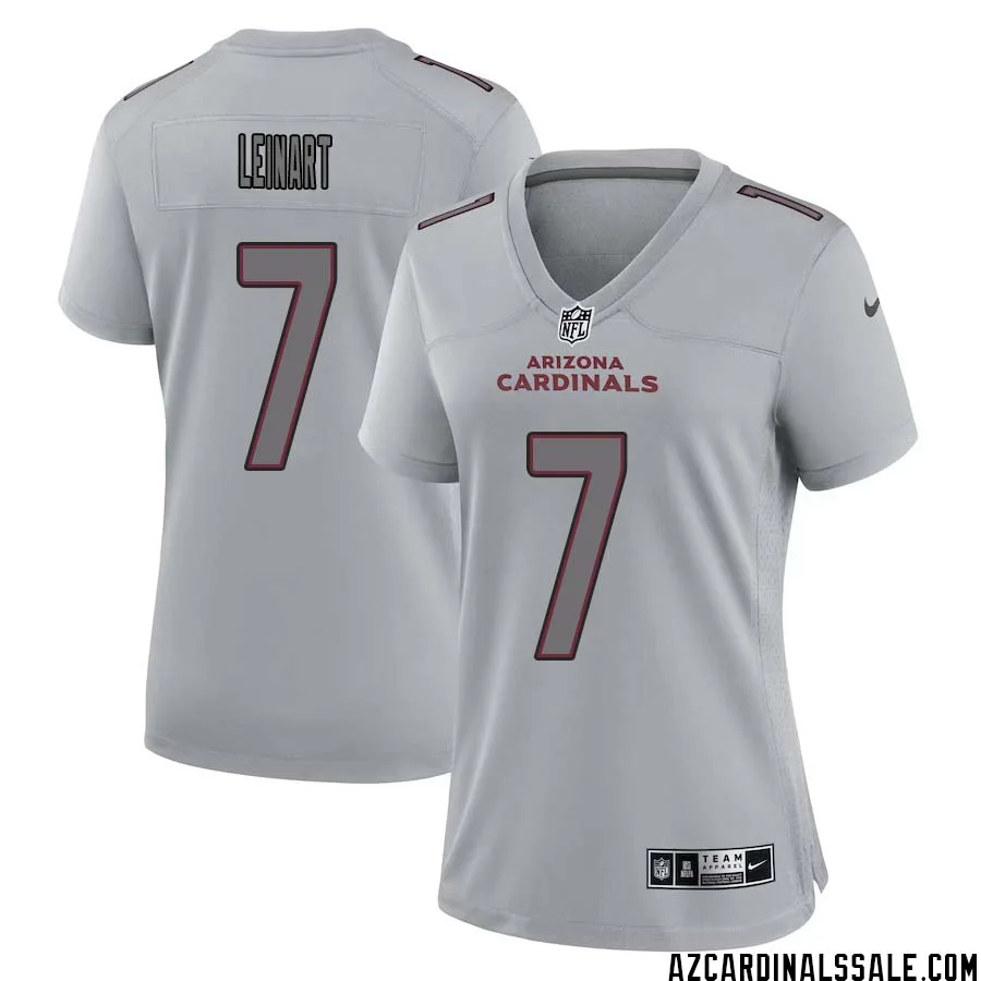 Matt Leinart No 7 Women Arizona Cardinals Gray Atmosphere Fashion Game Jersey 1