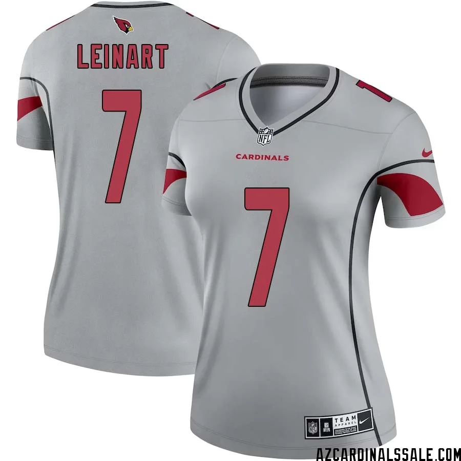 Matt Leinart No 7 Women Silver Arizona Cardinals Inverted Legend Jersey 1