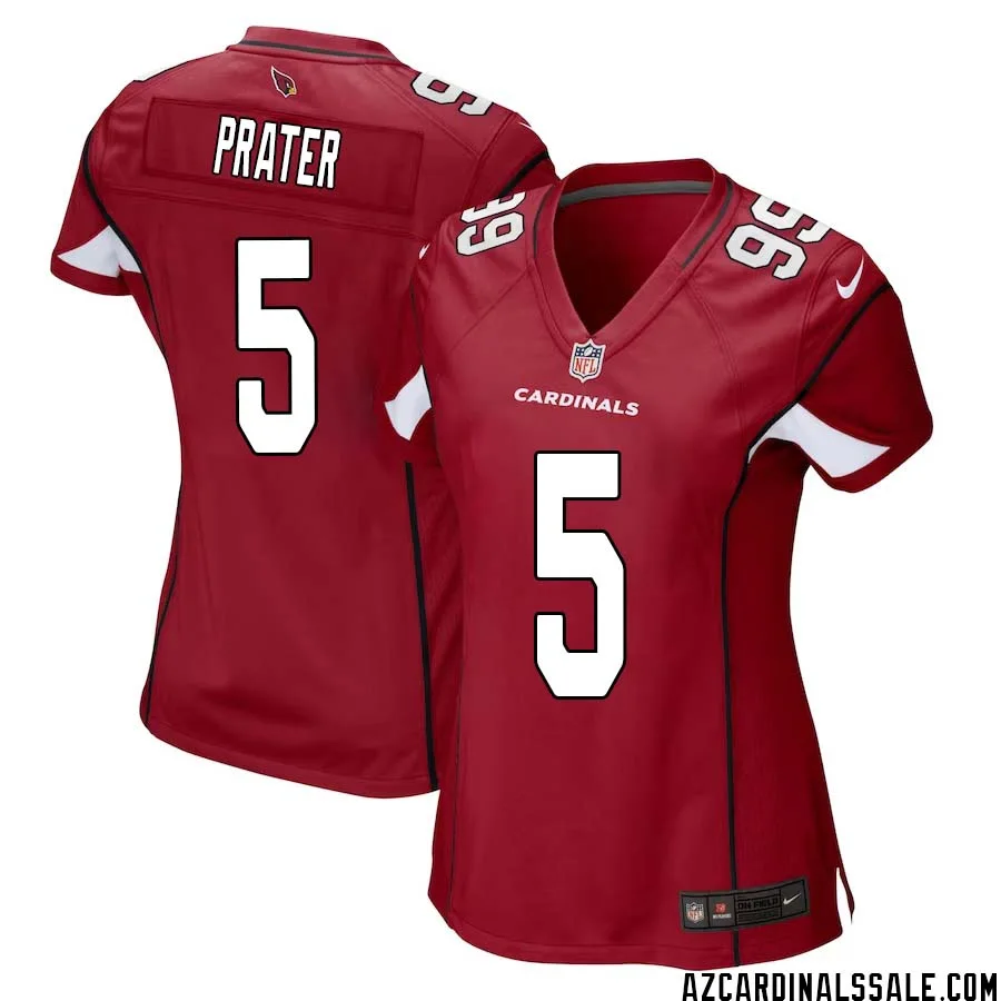 Matt Prater No 5 Arizona Cardinals Home Game Jersey Cardinal for Women