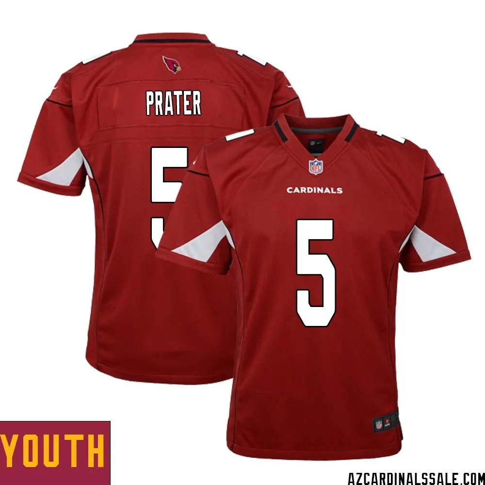 Matt Prater No 5 Arizona Cardinals Home Game Jersey Cardinal for Youth
