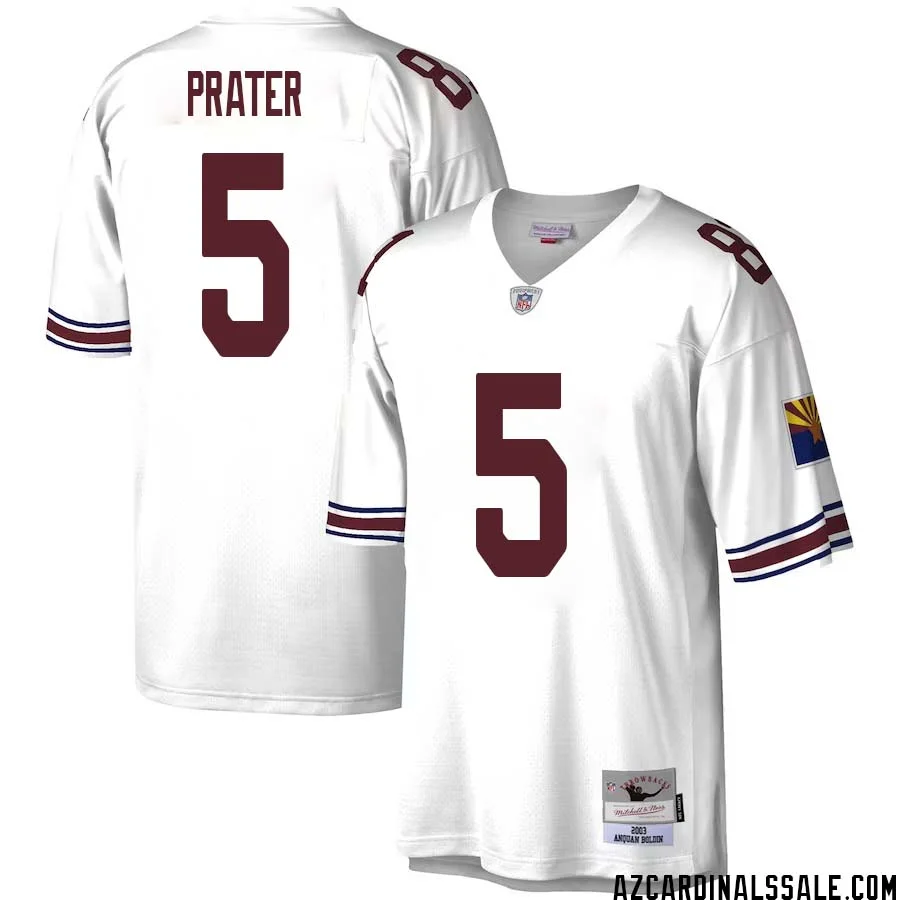 Matt Prater No 5 Men Mitchell Ness White Arizona Cardinals Legacy Replica Jersey