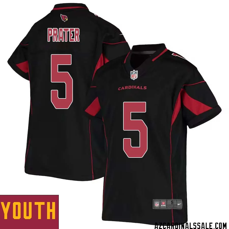 Matt Prater No 5 Youth Black Arizona Cardinals Color Rush Vapor Limited Jersey