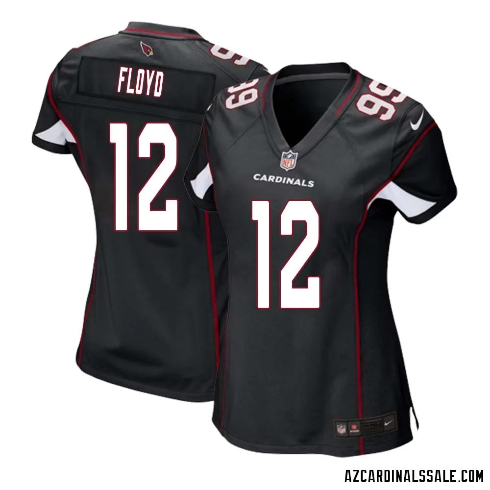 Michael Floyd No 12 Arizona Cardinals Black Alternate Game Jersey Cardinal for Women