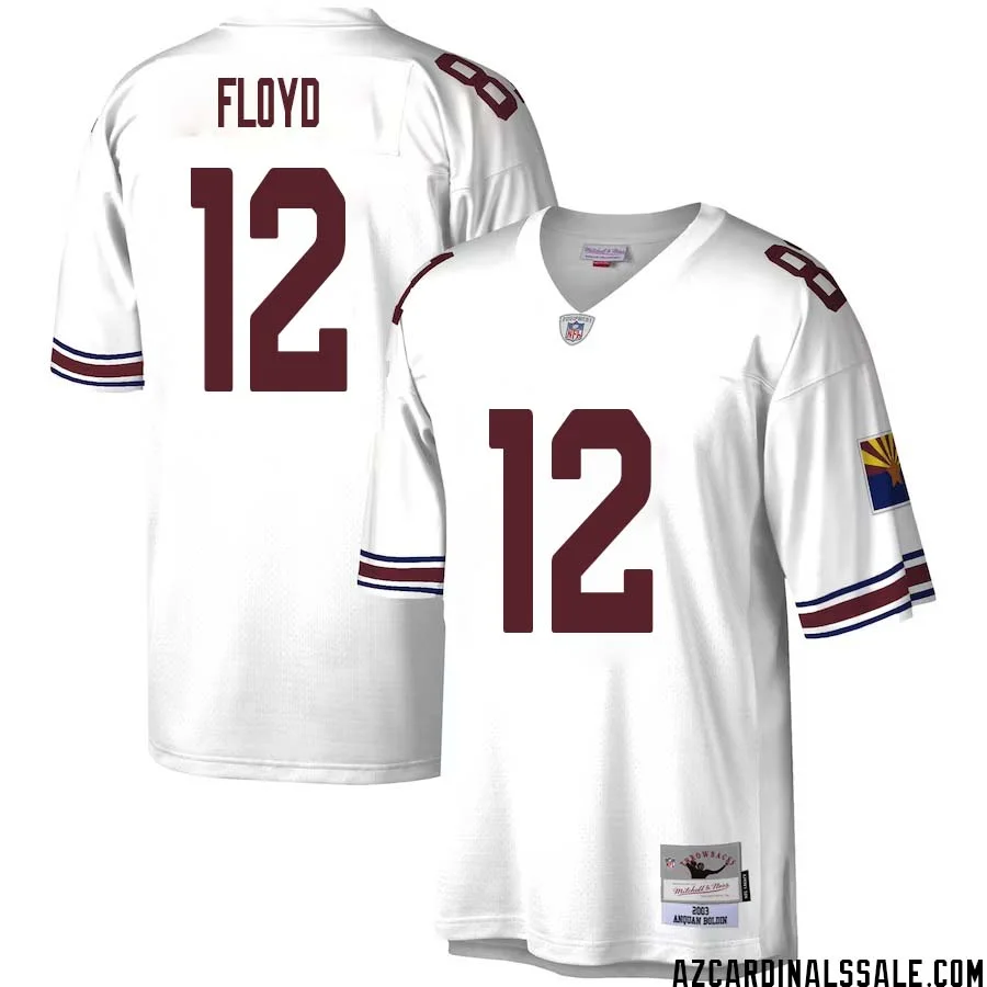 Michael Floyd No 12 Men Mitchell Ness White Arizona Cardinals Legacy Replica Jersey