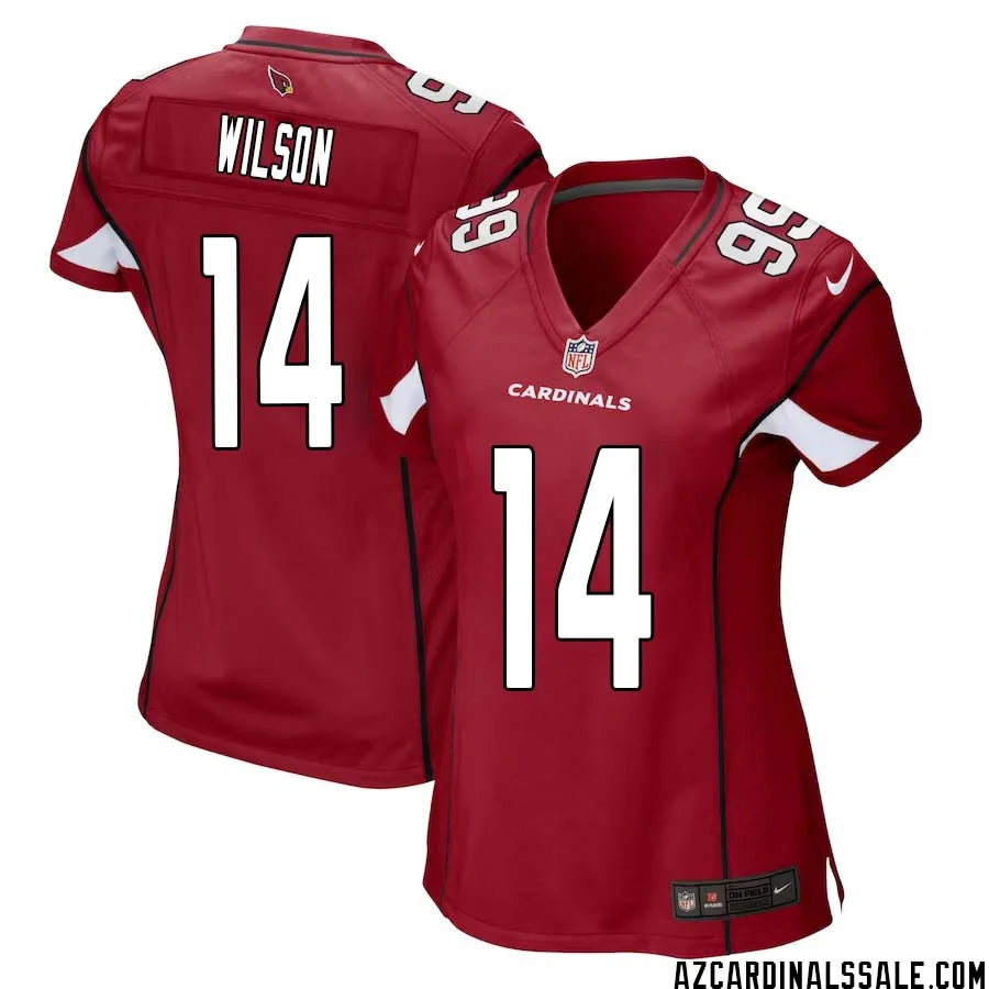 Michael Wilson No 14 Arizona Cardinals Home Game Jersey Cardinal for Women