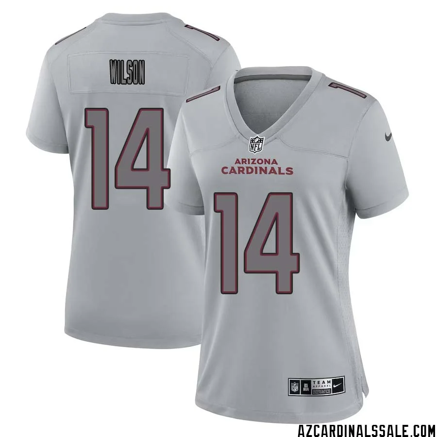Michael Wilson No 14 Women Arizona Cardinals Gray Atmosphere Fashion Game Jersey 1