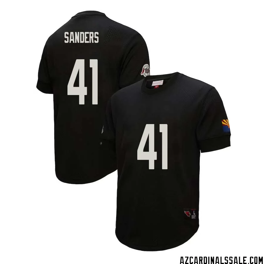 Myjai Sanders No 41 Arizona Cardinals Mitchell Ness Retired Player Name Number Mesh Top Black 1