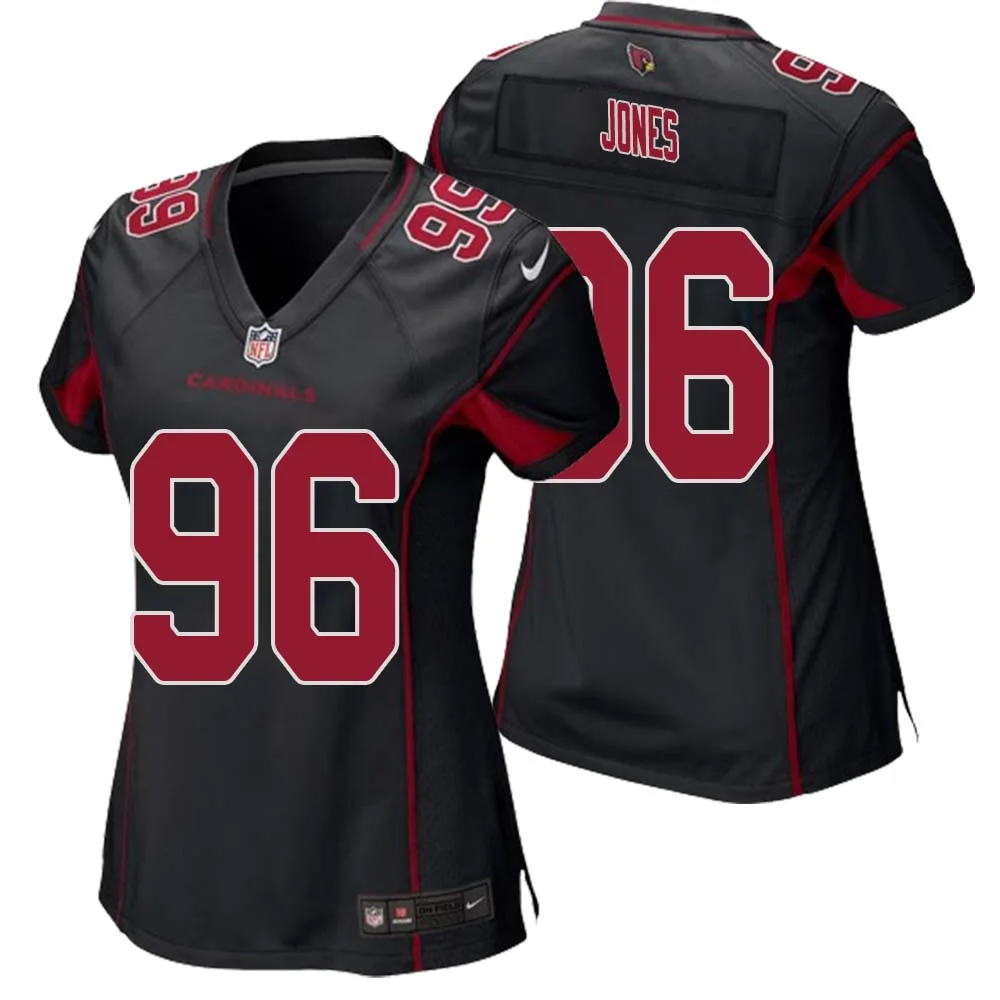 Naquan Jones No 96 Arizona Cardinals Alternate Game Jersey Cardinal for Women 1
