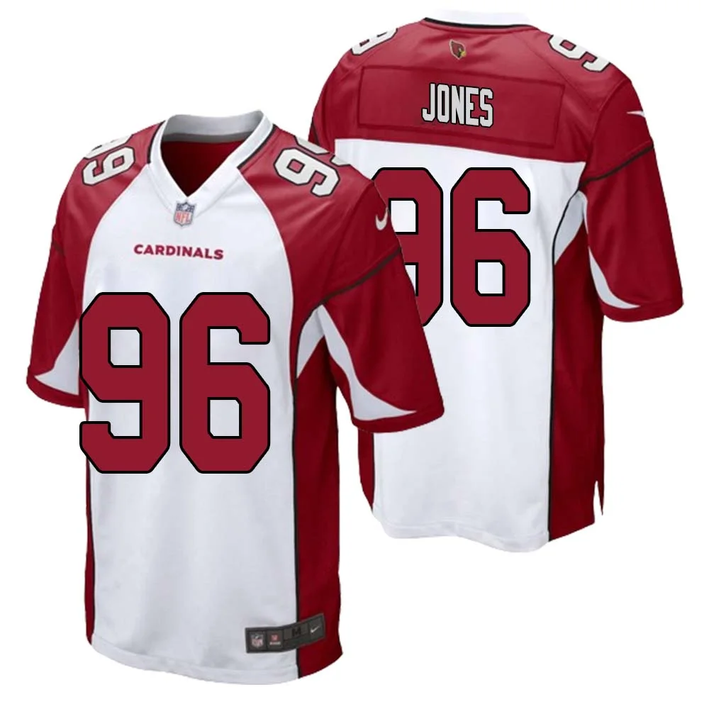 Naquan Jones No 96 Arizona Cardinals Away Game Jersey Cardinal for Men 1