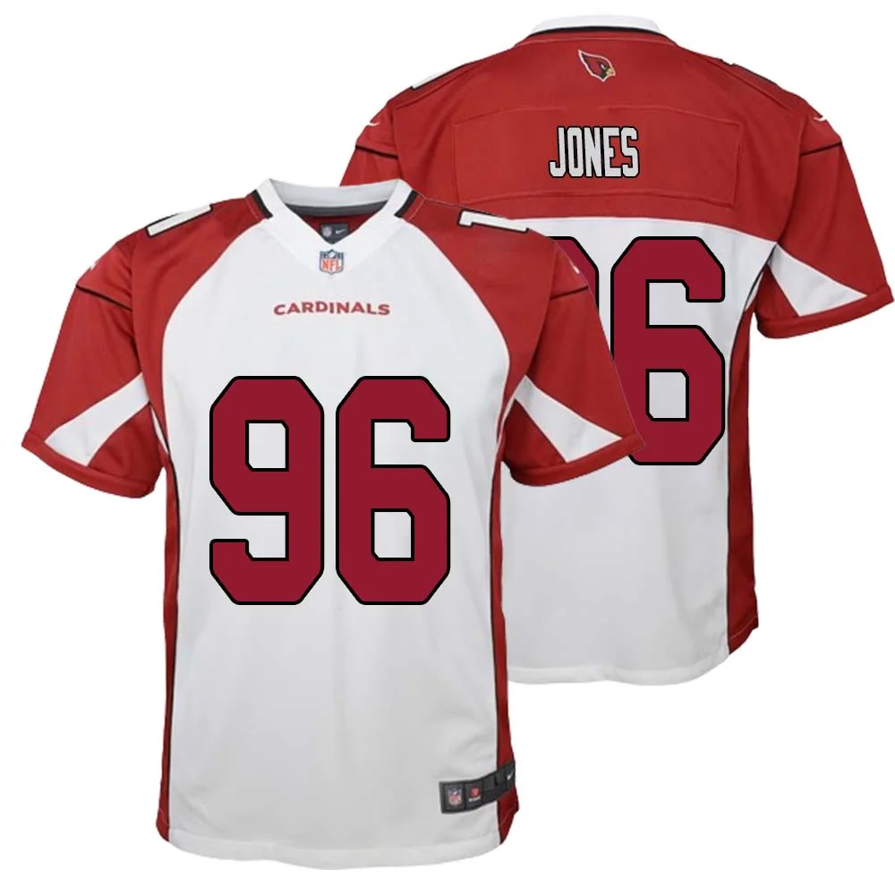 Naquan Jones No 96 Arizona Cardinals Away Game Jersey Cardinal for Youth