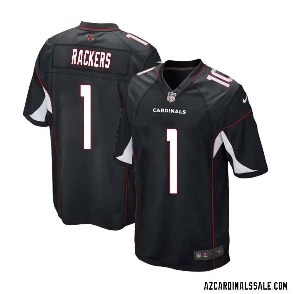 Neil Rackers No 1 Arizona Cardinals Black Alternate Game Jersey Cardinal for Men